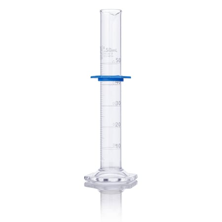 Globe Scientific Cylinder, Graduated, Globe Glass, 50mL, Class B, To Deliver (TD), Dual Grads, ASTM E1272, 4/Box 8330050